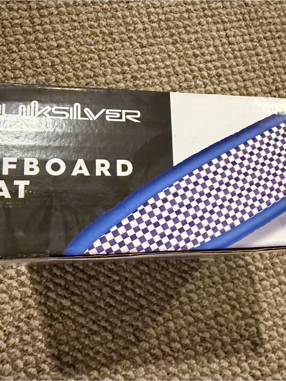 NWT Quiksilver Blue and White Check Inflatable Surfboard Float